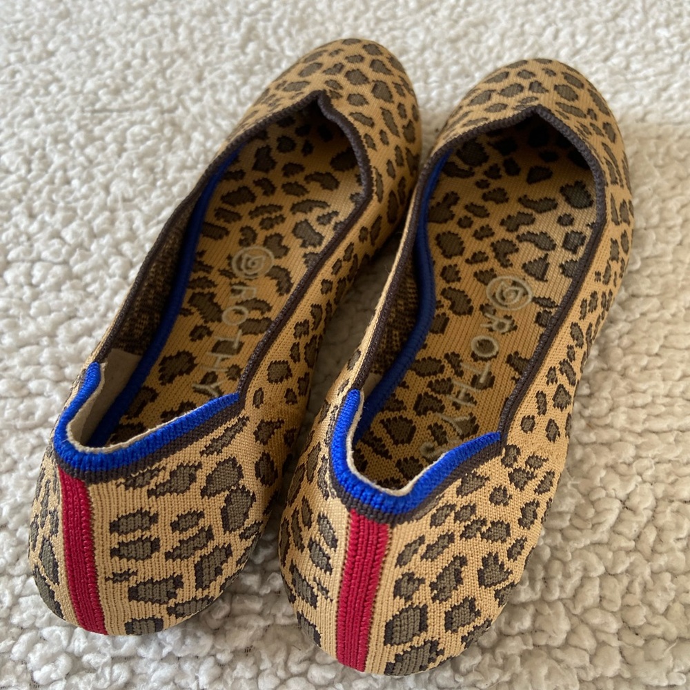 Rothy’s The Flat Rounded Toe In Spotted Leopard Print - Picture 7 of 13